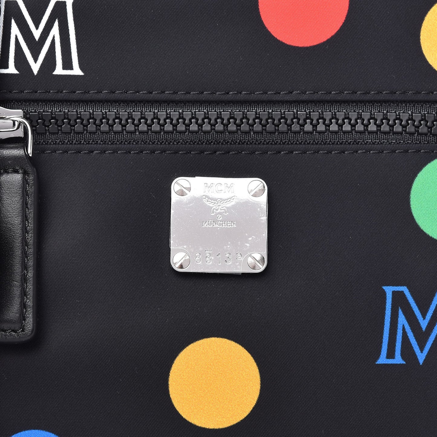 Nylon Polka Dot Mini Klassic Crossbody Black