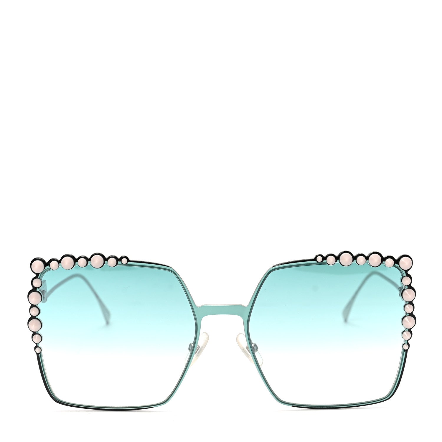 Fendi Metal Dots Square Sunglasses FF 0259/S Green Palladium 2 of 6