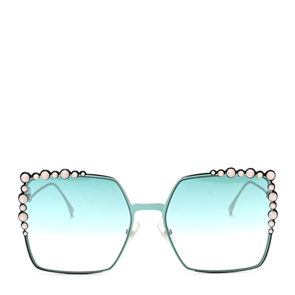 Fendi Metal Dots Square Sunglasses FF 0259/S Green Palladium 2 of 6