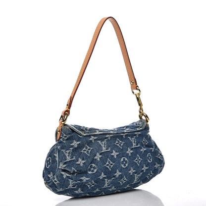 Louis Vuitton Monogram Denim Mini Pleaty Blue 3 of 7