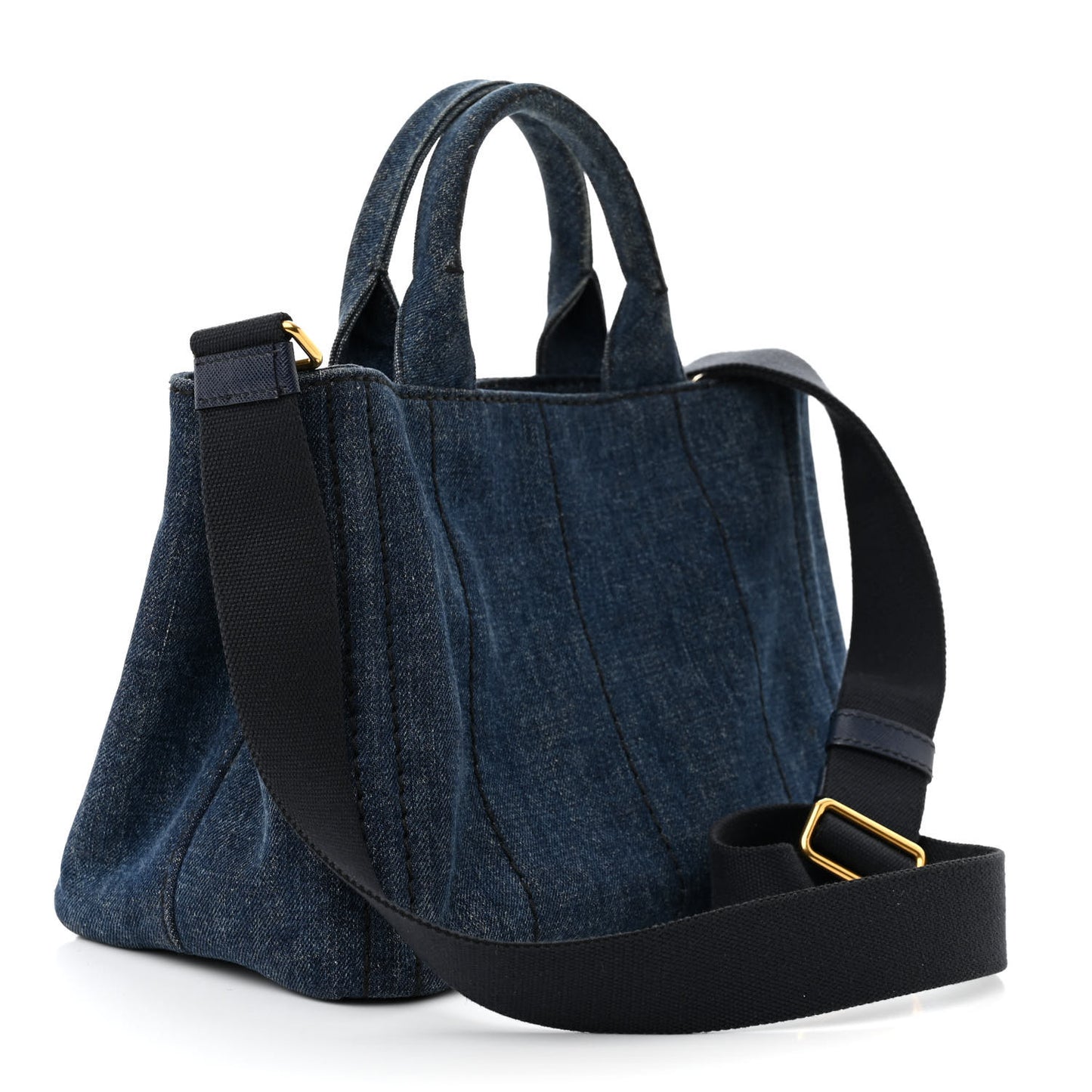 Denim Logo Tote Bleu