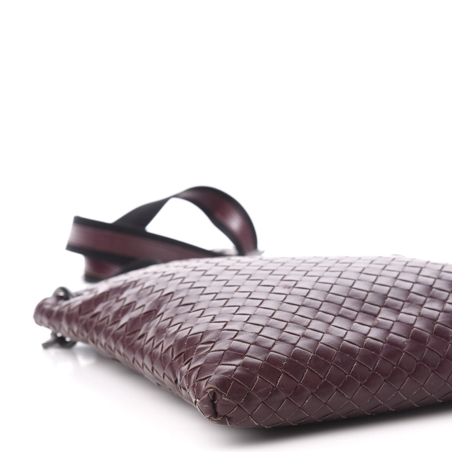 Nappa Intrecciato VN Crossbody Messenger Bag Aubergine