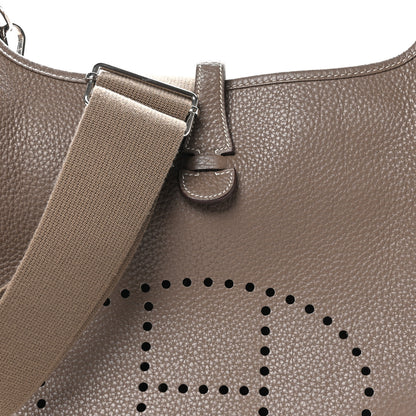 Hermes Taurillon Clemence Evelyne III PM Etoupe 8 of 10