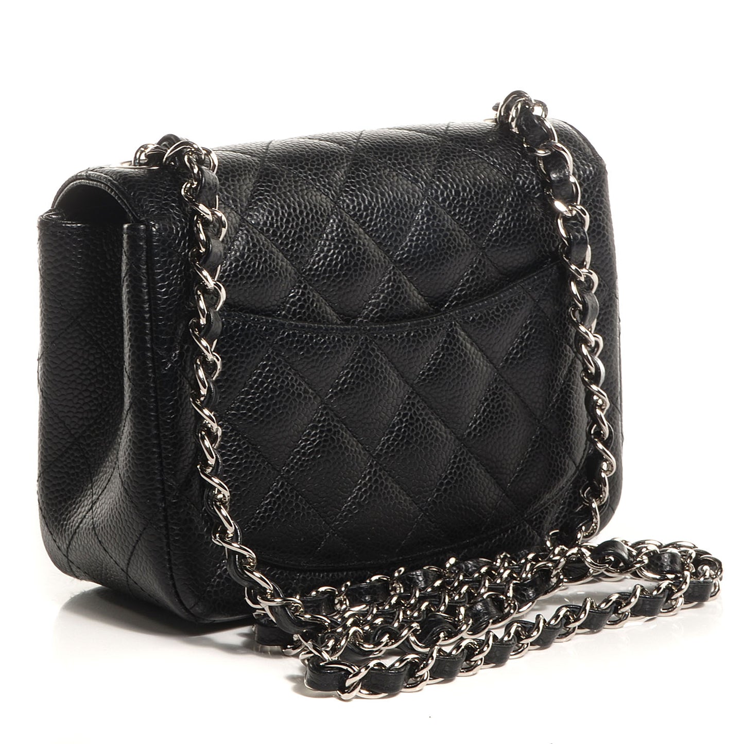 Caviar Quilted Mini Square Flap Black