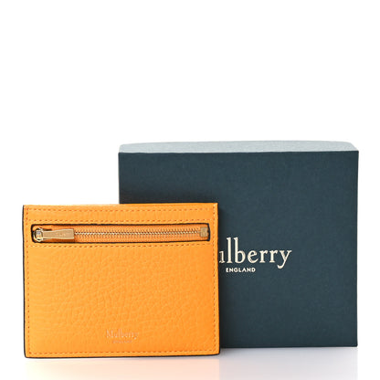 Mulberry Heavy Grain Zipped Credit Card Slip Double Yellow 8 of 8