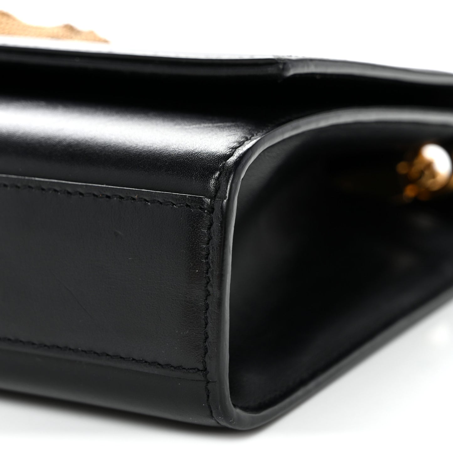 Smooth Calfskin Medium Classic Monogram Kate Tassel Satchel Black