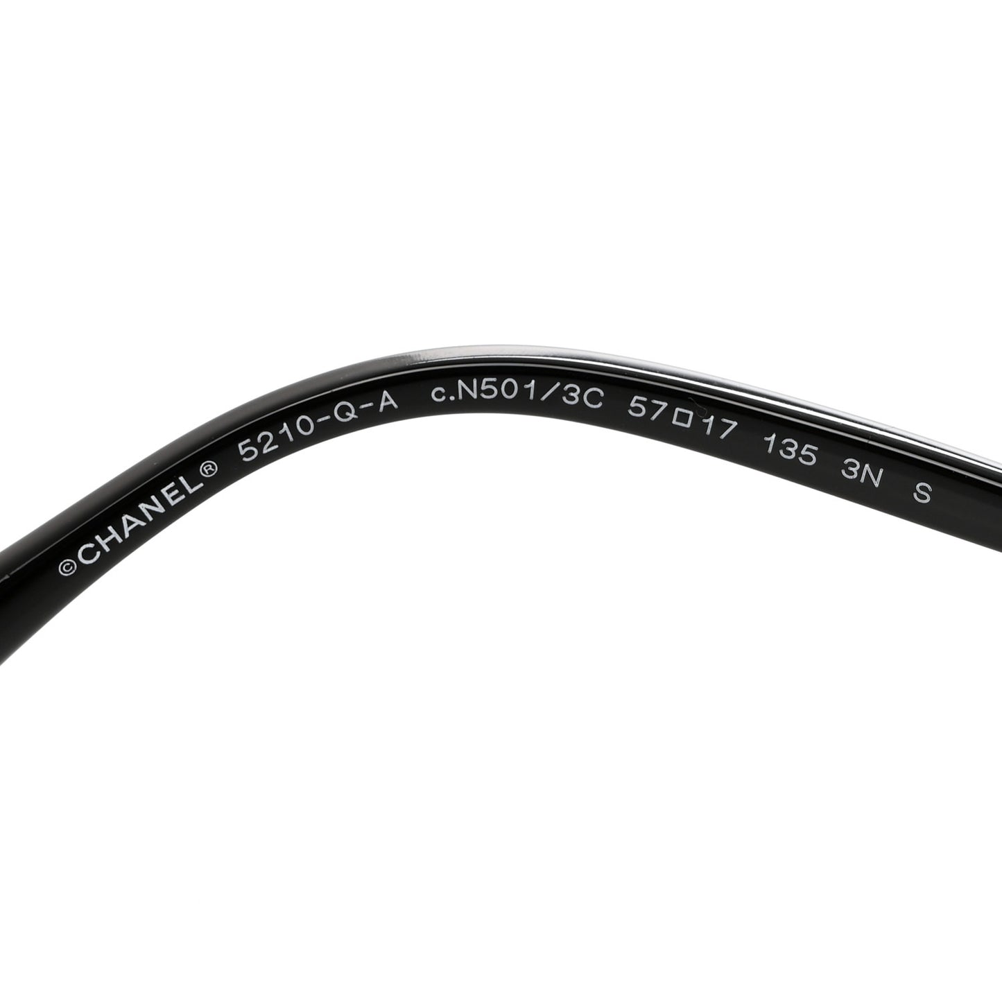 Lambskin Square Chain Sunglasses 5210-Q Black