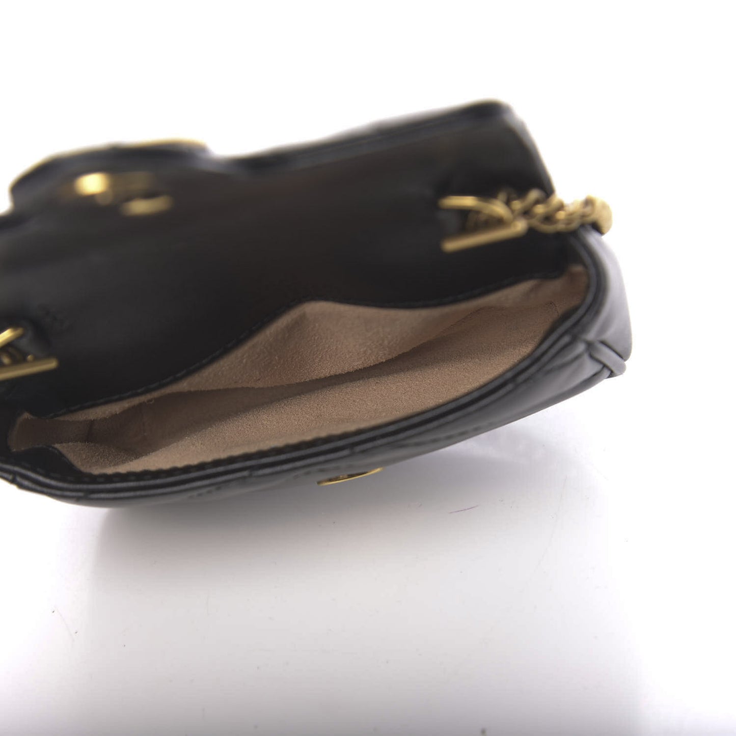 Calfskin Matelasse GG Marmont 2.0 Coin Purse On A Chain Black