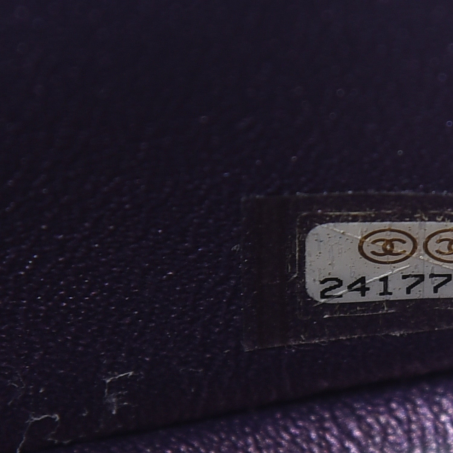 Chanel Iridescent Lambskin Quilted Mini Square Flap Dark Purple 8 of 11