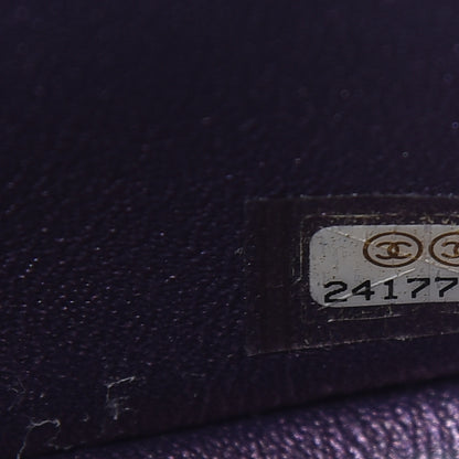 Chanel Iridescent Lambskin Quilted Mini Square Flap Dark Purple 8 of 11