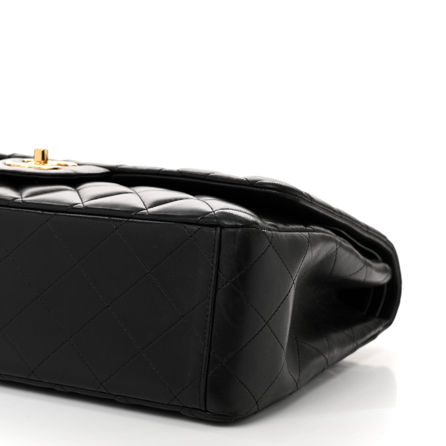 Chanel Lambskin Quilted Maxi Double Flap Black 10 of 11