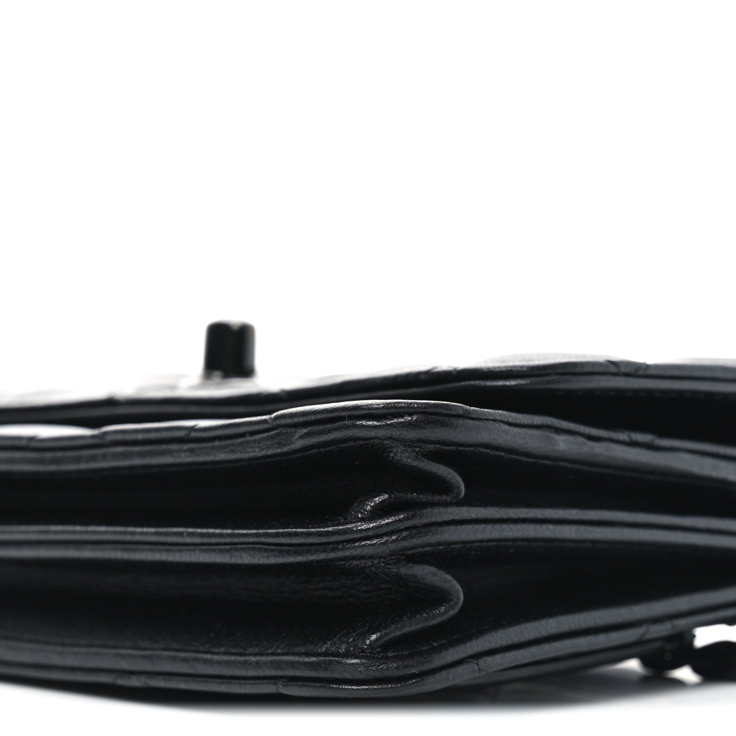 Chanel Lambskin Quilted Mini Trendy CC Wallet On Chain WOC So Black 10 of 11