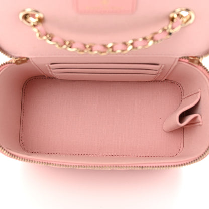 Chanel Caviar Quilted Small Vanity Case With Chain Pink 5 of 12