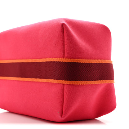 Hermes Canvas Large Bride-A-Brac Pouch Hibiscus 8 of 9