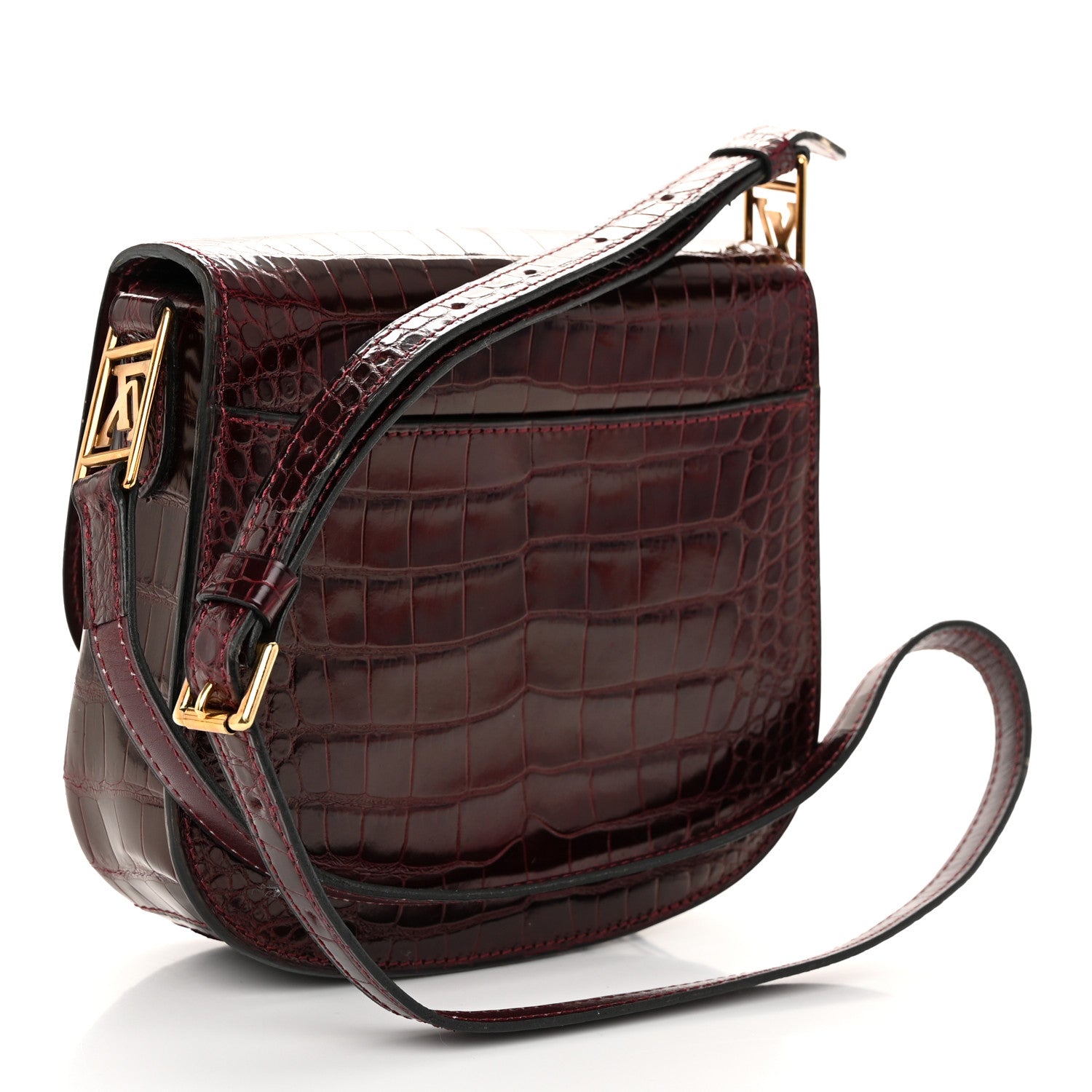 Louis Vuitton Crocodile Saint Cloud GM Burgundy 3 of 13