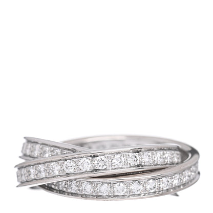 Cartier 18K White Gold Diamond Trinity Ring 53 6.25 3 of 7