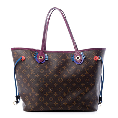 Louis Vuitton Monogram Totem Neverfull MM Magenta 1 of 10