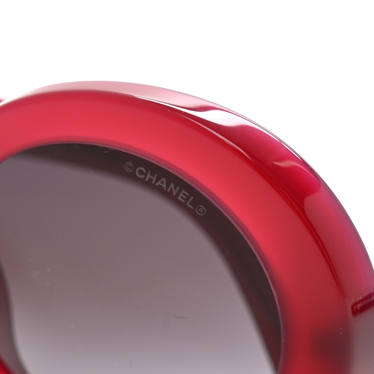 Chanel Acetate Round Chain Sunglasses 5489-A Burgundy 7 of 8