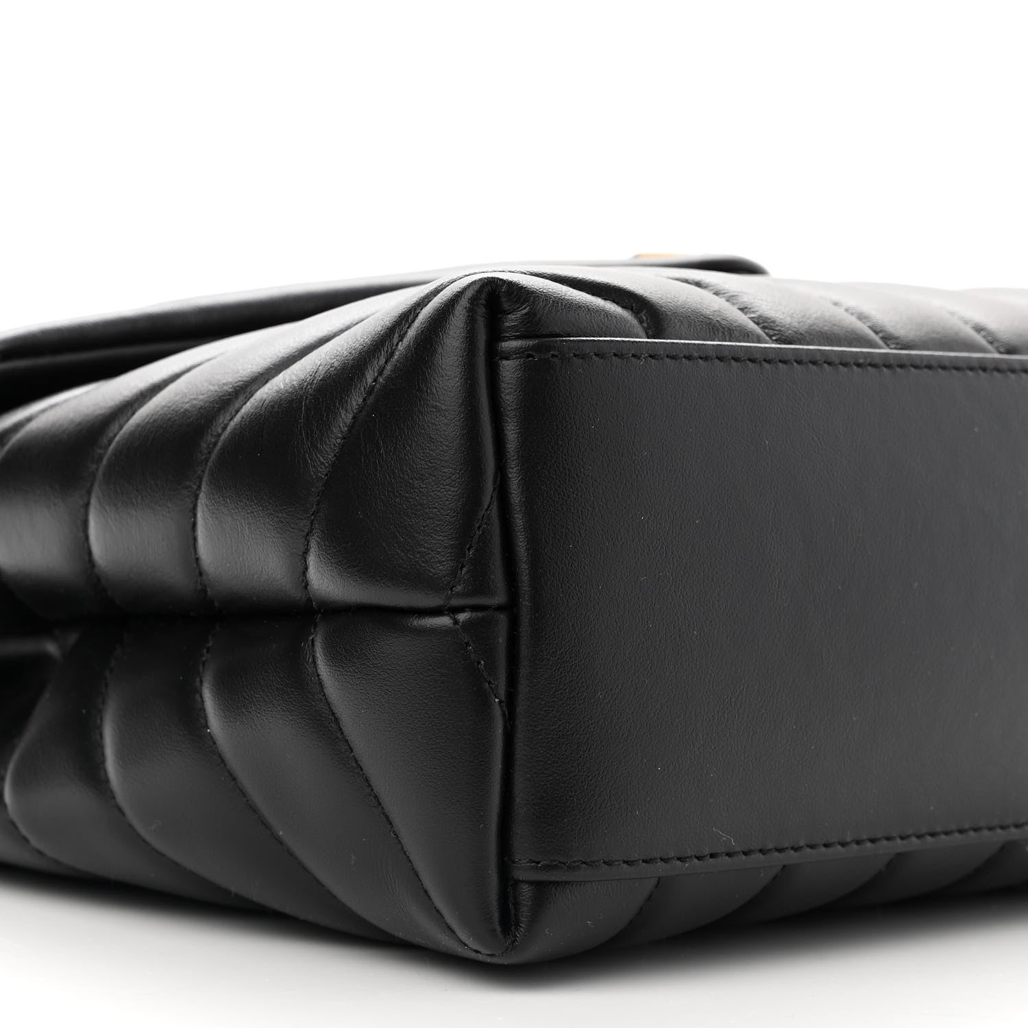 Saint Laurent Calfskin Y Quilted Monogram Small Loulou Chain Satchel Black 9 of 11