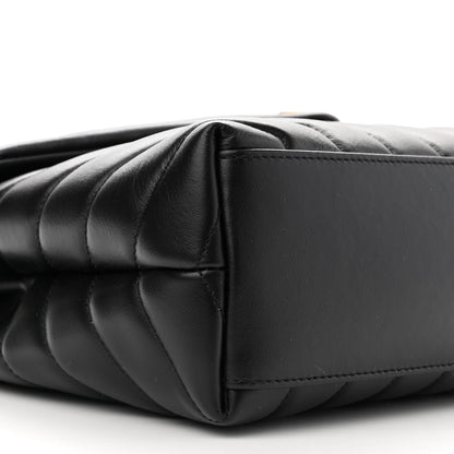 Saint Laurent Calfskin Y Quilted Monogram Small Loulou Chain Satchel Black 9 of 11