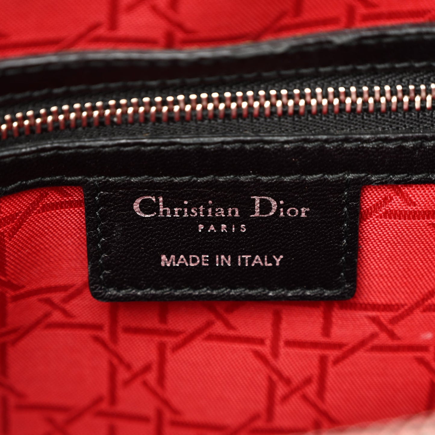 Lambskin Cannage Large Lady Dior Black