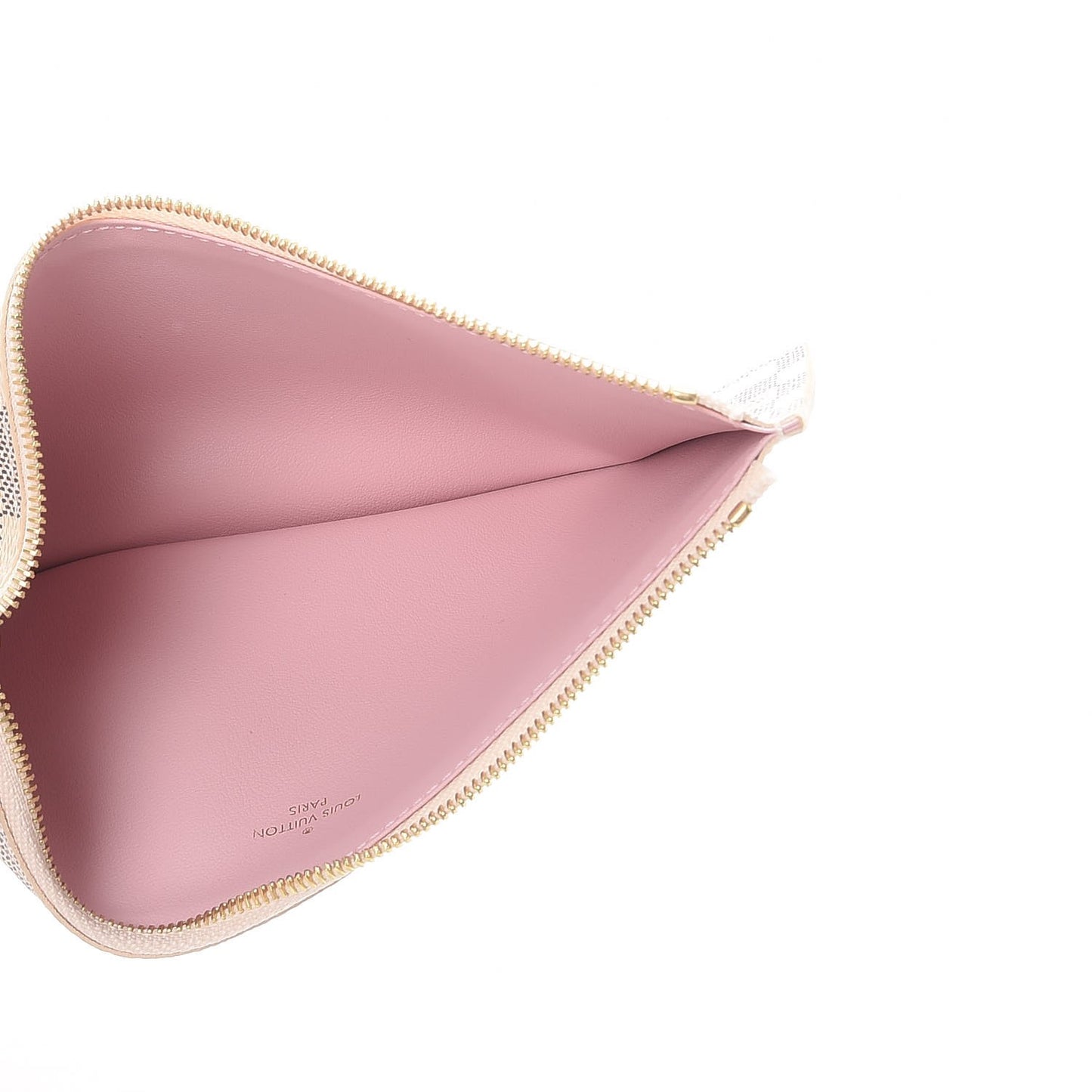 Damier Azur Pochette Felicie Chain Wallet Rose Ballerine