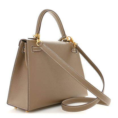 Hermes Epsom Kelly Sellier 25 Etoupe 3 of 13