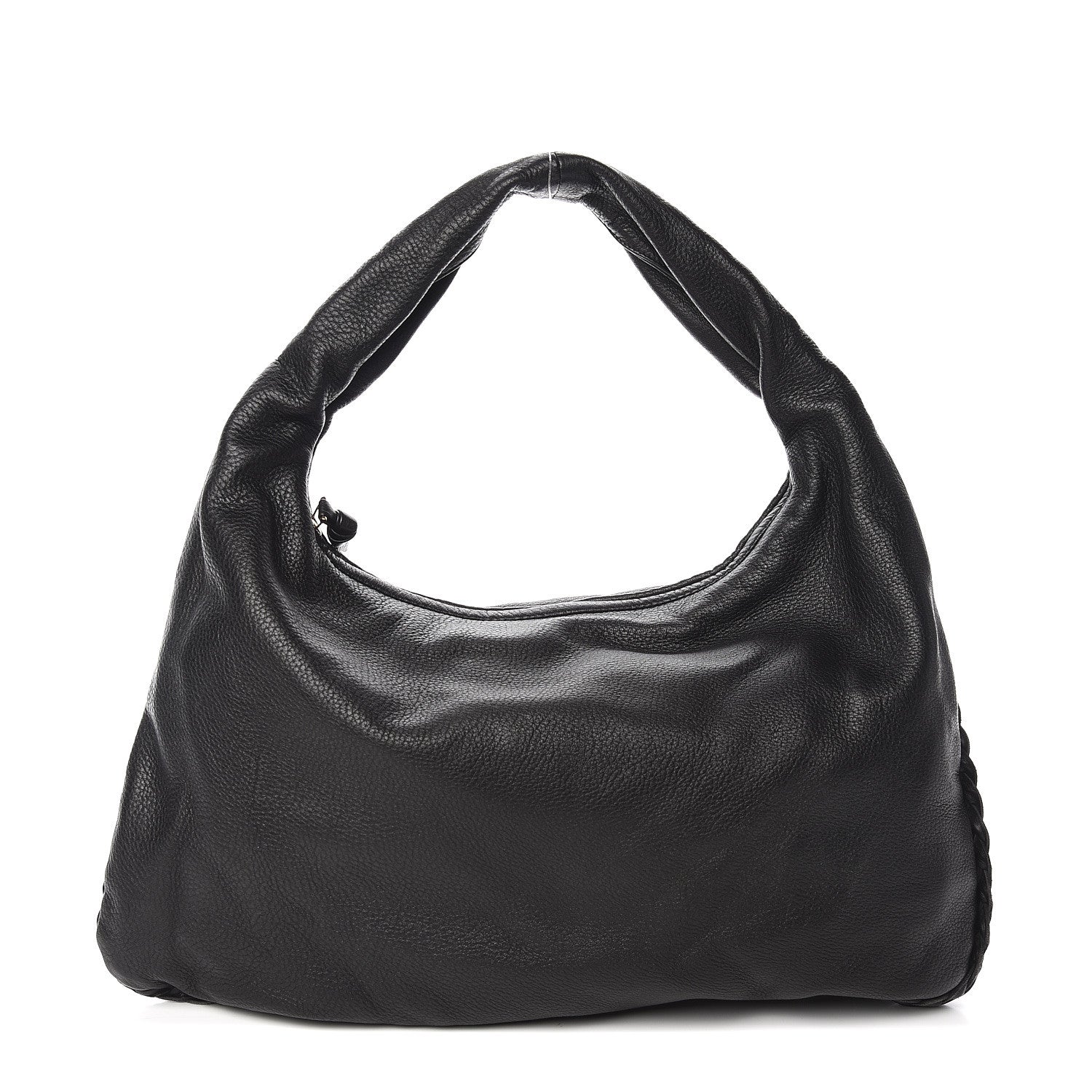 Bottega Veneta Cervo Braided Medium Veneta Hobo Black 1 of 9