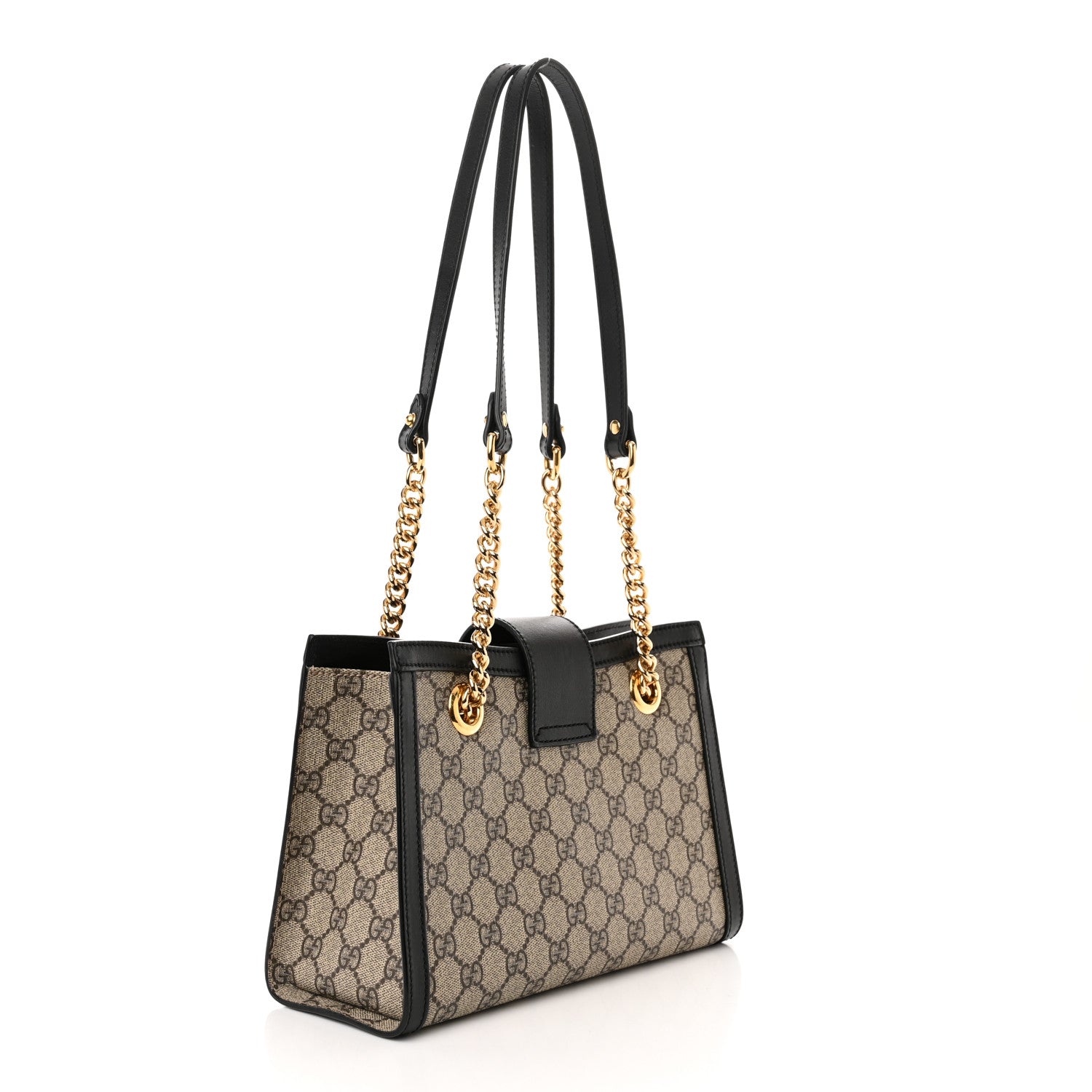 Gucci GG Supreme Monogram Small Padlock Tote Black 3 of 11