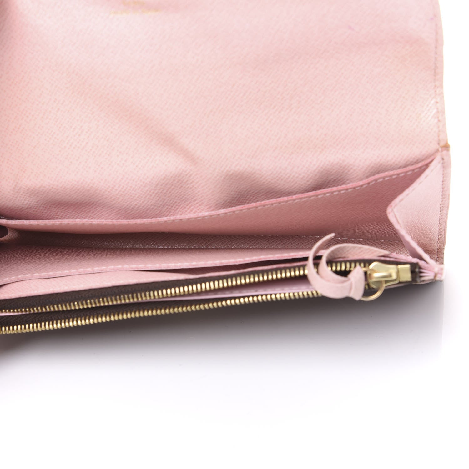 Louis Vuitton Damier Ebene Caissa Wallet Rose Ballerine 8 of 9
