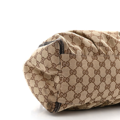 Gucci Monogram Large D Gold Hobo Dark Brown 9 of 12