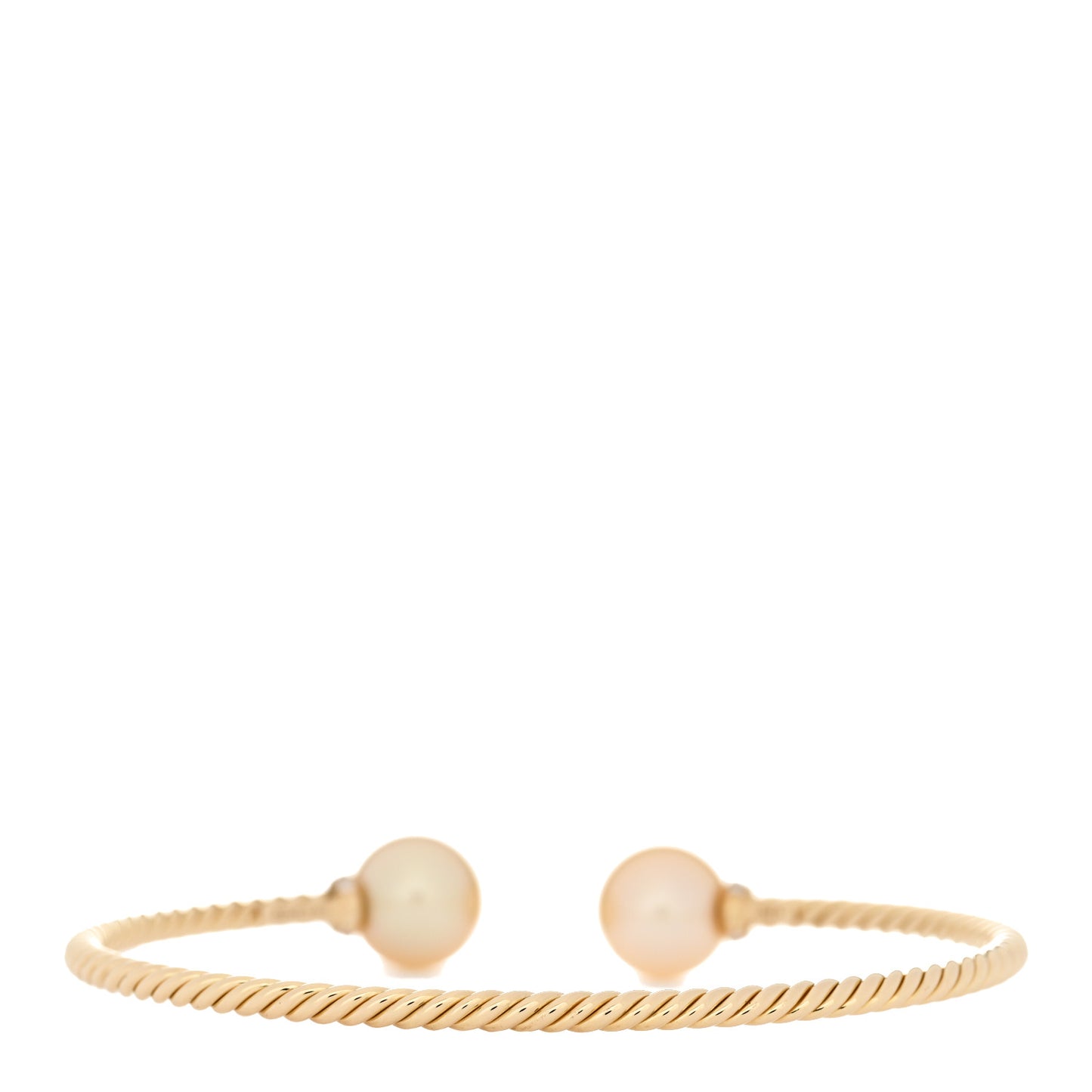 18K Yellow Gold Diamond South Sea Golden Pearl 9mm Solari Bracelet