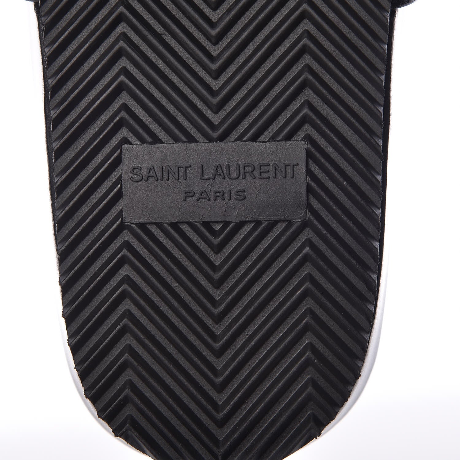 Saint Laurent Calfskin Monogram Joan Slide Sandals 35.5 Black 6 of 10