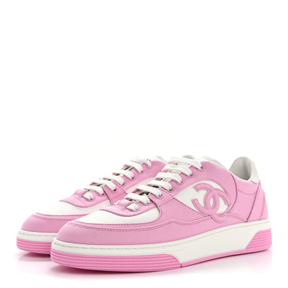Chanel Cotton Sneakers 39 Pink White 4 of 10