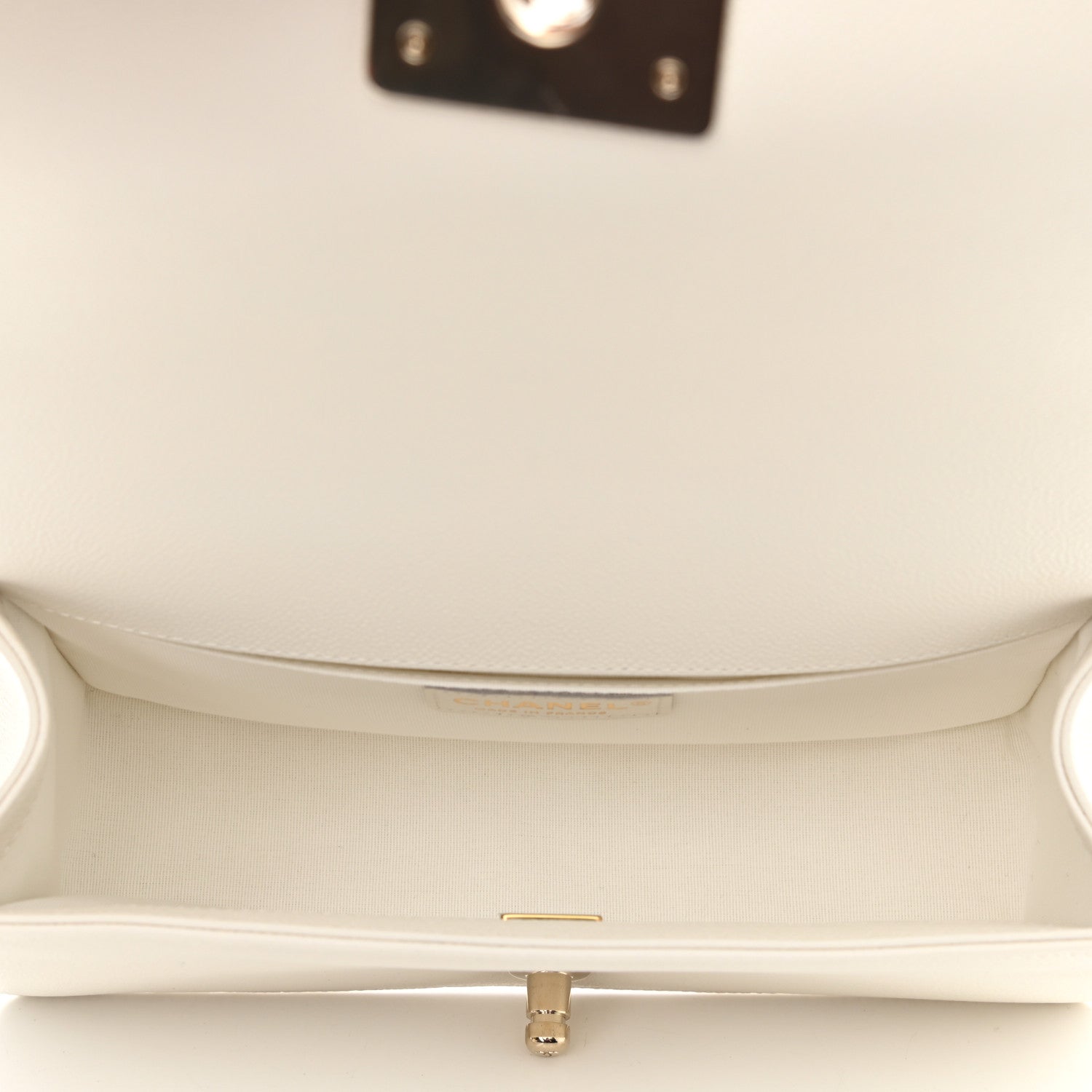 Chanel Caviar Quilted Medium Boy Flap White 4 of 9