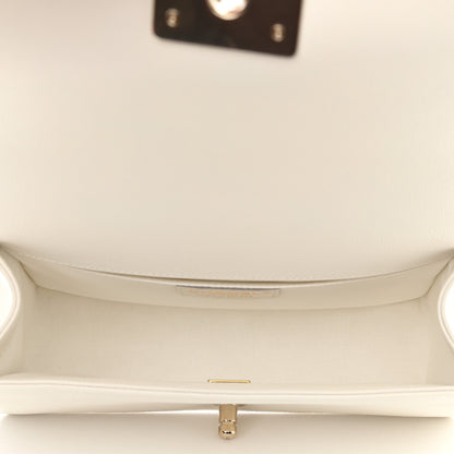 Chanel Caviar Quilted Medium Boy Flap White 4 of 9