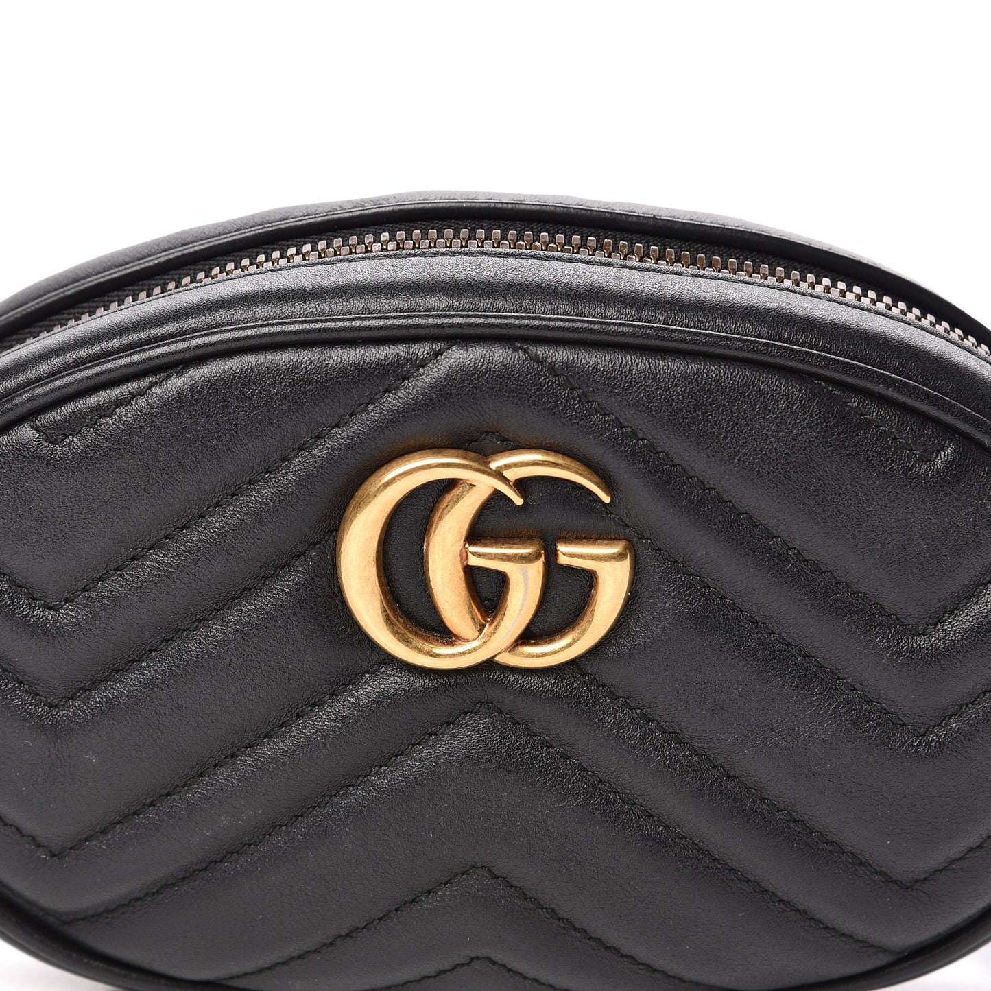 Calfskin Matelasse GG Marmont Belt Bag 75 30 Black