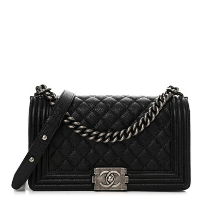 Chanel Caviar Quilted Medium Boy Flap Black 1 of 11