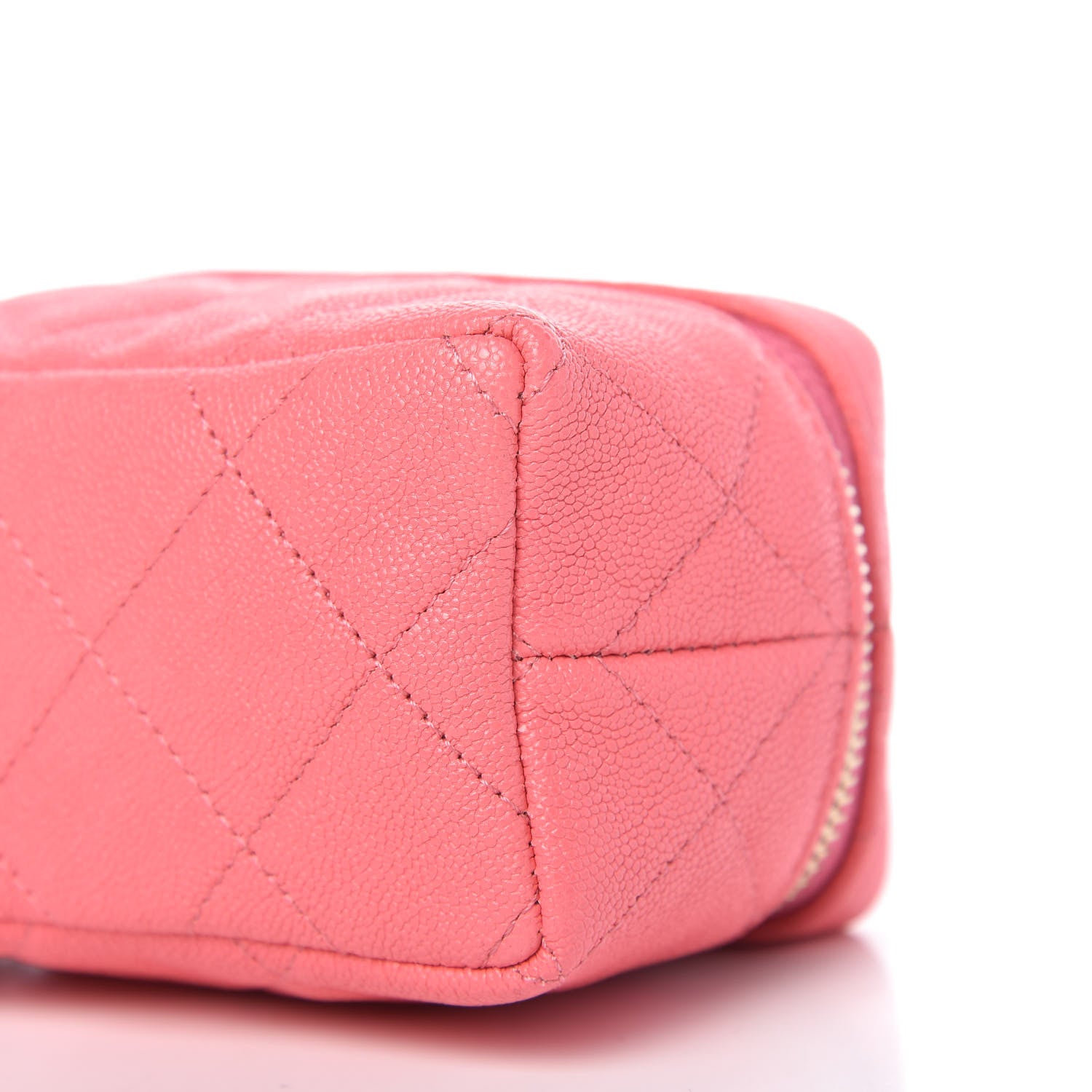 Chanel Caviar Quilted Mini Top Handle Vanity With Chain Pink 7 of 9