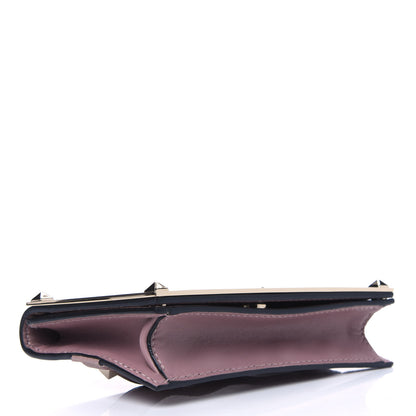 Valentino Garavani Nappa Enamel Rockstud Floral Clutch Lipstick 3 of 5
