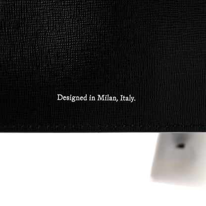 Off-White Saffiano Striped Diag Flat Pouch Black White 8 of 9