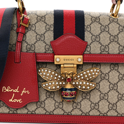 Gucci GG Supreme Monogram Small Queen Margaret Top Handle Bag Red 8 of 10