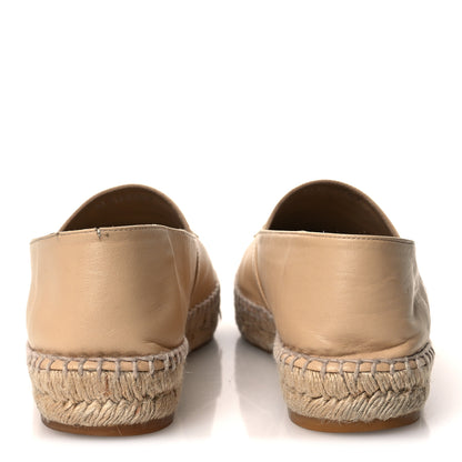 Chanel Lambskin CC Espadrilles 40 Beige Black 6 of 14