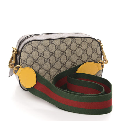 Gucci GG Supreme Monogram Web Neo Vintage Shoulder Bag Beige New Acero Crop 3 of 11