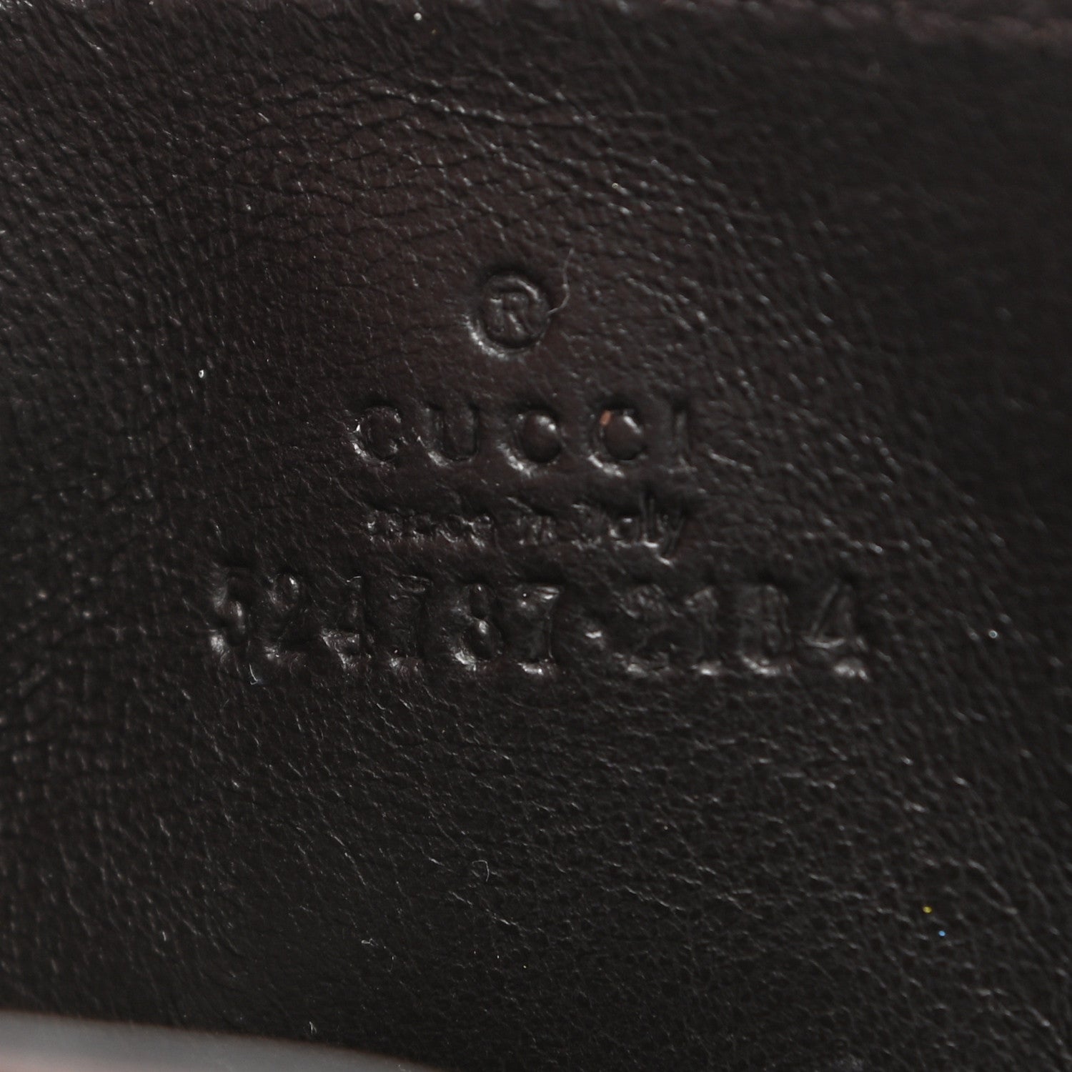 Gucci GG Supreme Monogram Calfskin Large Card Holder Beige Ebony Cuir 6 of 7