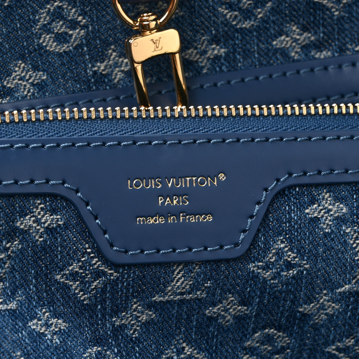 Louis Vuitton Epi Neverfull MM Denim Blue 7 of 10
