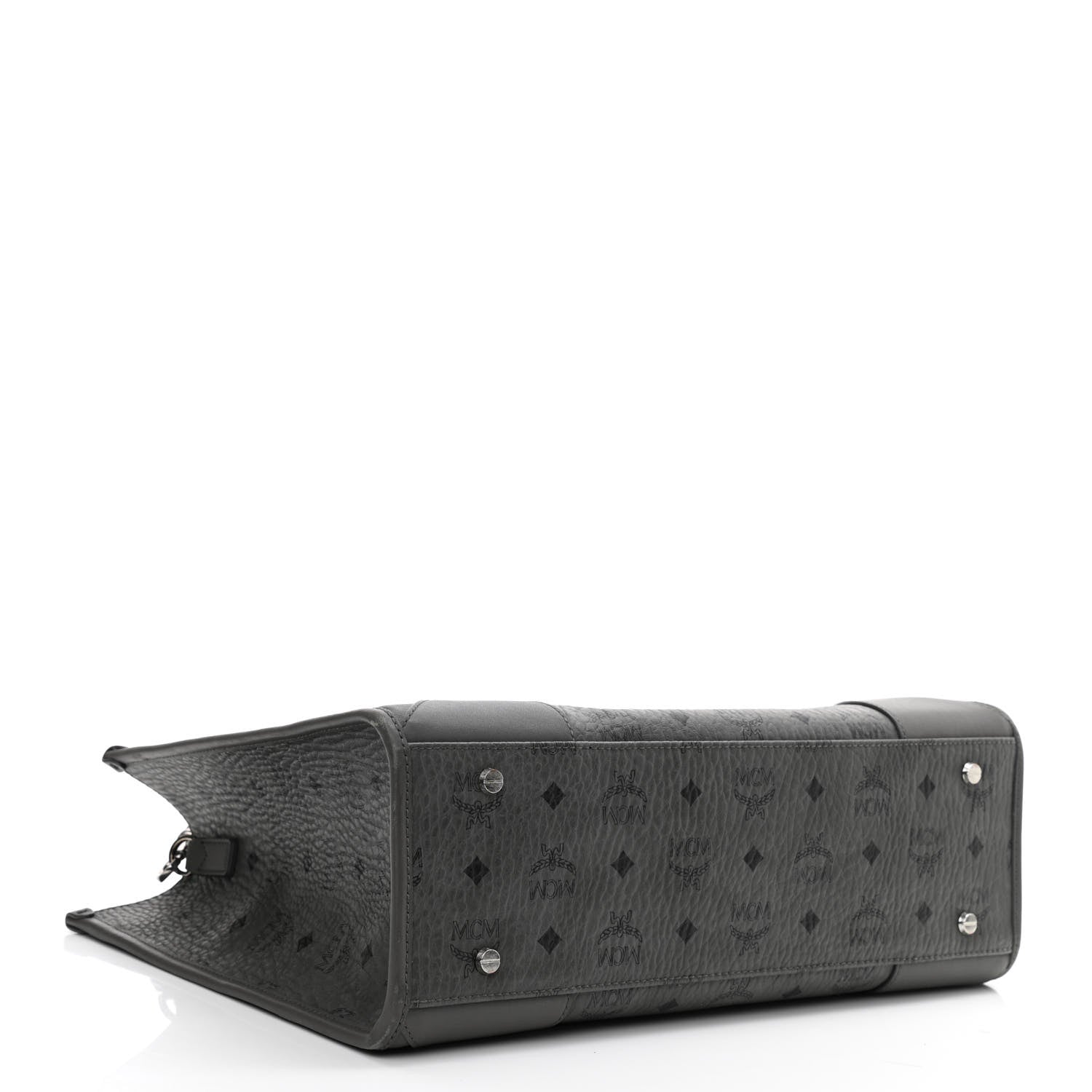 MCM Visetos Large Munchen Tote Grey 5 of 10