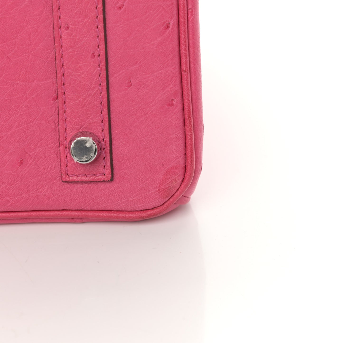 Ostrich Birkin 30 Rose Tyrien