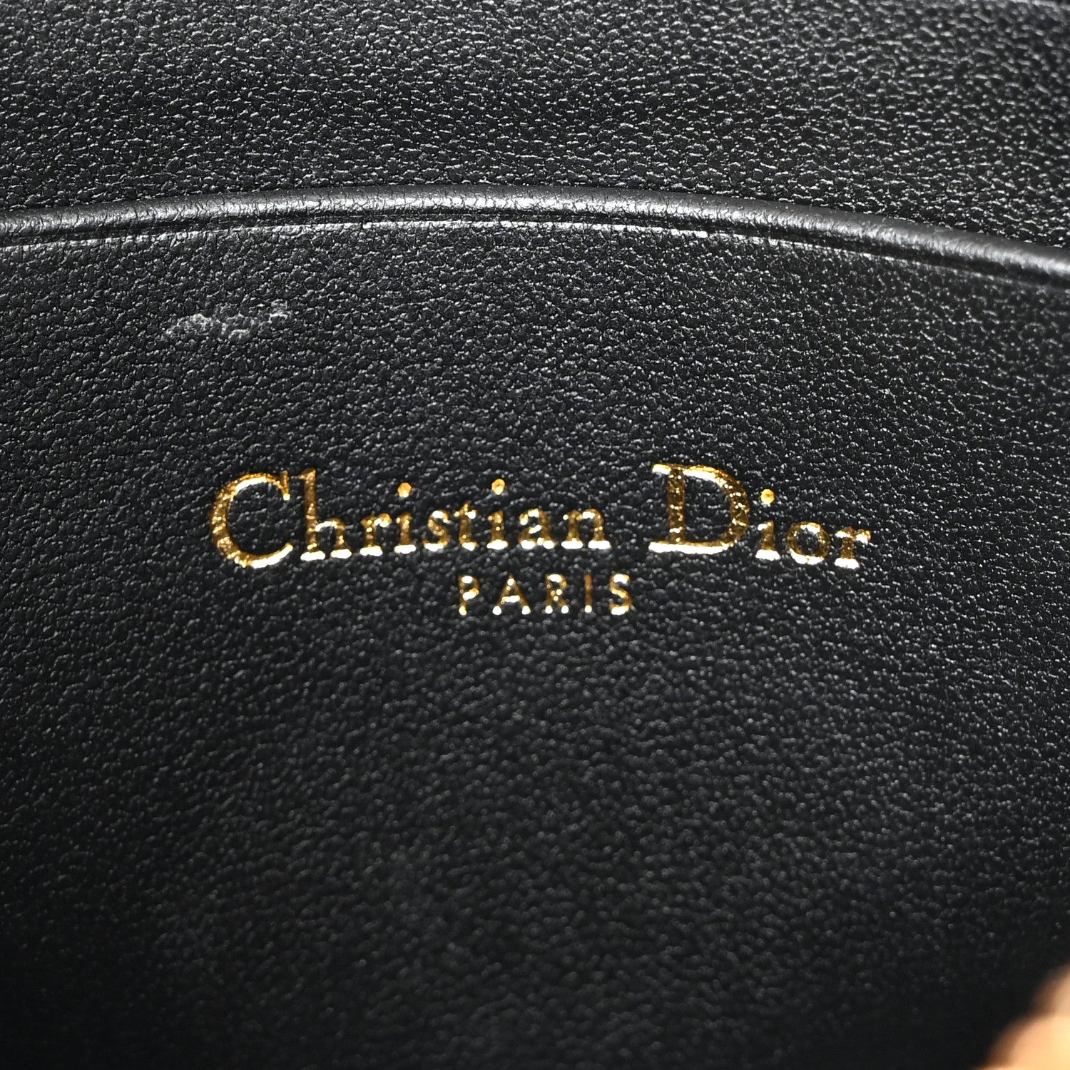 Christian Dior Calfskin Cannage Caro Zipped Pouch With Chain Black 6 of 10