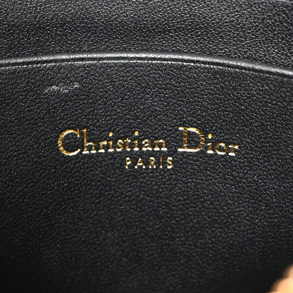 Christian Dior Calfskin Cannage Caro Zipped Pouch With Chain Black 6 of 10